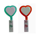 Heart Shape Retractable Badge Holder